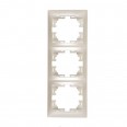 MIRA Рамка 3-ая вертикальная жемчужно-белый перламутр без вставки (10шт/120шт)