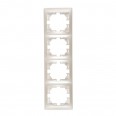 MIRA Рамка 4-ая вертикальная жемчужно-белый перламутр без вставки (10шт/120шт)
