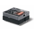 Миниатюрное универсальное электромеханическое реле монтаж на печатную плату плоские выводы с шагом 3.5мм 1CO 10A контакты AgCdO катушка 24В DC (чувствит.) степень защиты RTI