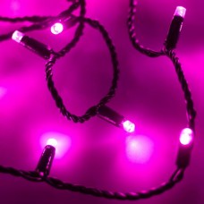 Светодиодная гирлянда ARD-STRING-CLASSIC-10000-BLACK-100LED-FLASH PINK (230V, 7W) (ARDCL, IP65)