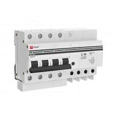 Дифференциальный автомат АД-4 40А/100мА (хар, C, AC, электронный) 6кА EKF PROxima