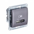 GLOSSA USB РОЗЕТКА А + тип-С 45Вт высокоскор.заряд. QC, PD, механизм, СИРЕН.ТУМАН