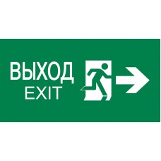 Пиктограмма `ВЫХОД/EXIT/стрелка` PVC для ССА 3000 IEK