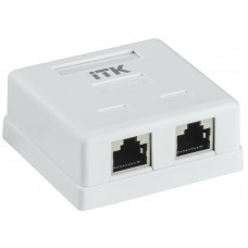 ITK Настенная инф. розетка RJ45 кат. 5E FTP 2-порт