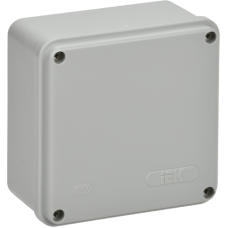 Коробка распаячная КМ41260 для открытой проводки 100х100х50мм гладкие стенки IP55 серая IEK
