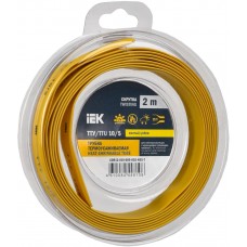 Трубка термоусадочная ТТУ нг-LS 10/5 желтая (2м/упак) IEK