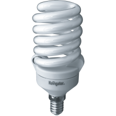 Лампа энергосберегающая (КЛЛ интегрированная) «спираль» d50мм E14 20Вт 230В холодная дневного света 6500К/860 10000ч Navigator
