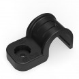 Крепеж-скоба пластиковая односторонняя для прямого монтажа атмосферостойкая черная в п/э d20 мм (50ш