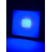 Прожектор светодиодный СДО-04-050Н-С (синий свет) 50 Вт, IP65, черный, Народный
