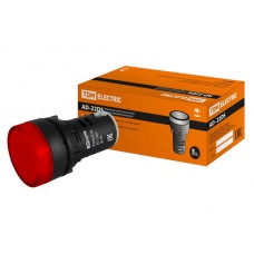 Лампа AD-22DS(LED)матрица d22мм красный 36В AC/DC TDM