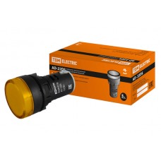 Лампа AD-22DS(LED)матрица d22мм желтый 110В AC/DC TDM