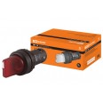 Перекл. 2 пол. SB7-CK2462 с фиксацией, 1НЗ, d22 мм, 220 В LED, красный, IP40 TDM