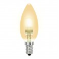 HCL-42/CL/E14 candle gold. Лампа галогенная свечка золотая. Картонная коробка
