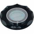 DLS-P105 GU5.3 CHROME/BLACK Светильник декоративный встраиваемый многоугольник ТМ `Fametto`, серия `