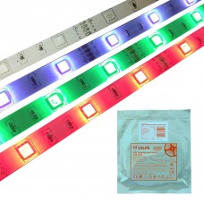 ULS-Q214 5050-30LED/m-10mm-IP65-DC12V-7,2W/m-5M-RGB Гибкая светодиодная герметичная лента на самоклеящейся основе. Катушка 5 м. в герметичной упаковке. Мультиколор. ТМ Volpe