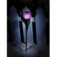 USL-C-451/PT305 PINK TULIP Садовый светильник на солнечной батарее `Розовый тюльпан`. Белый свет. 1*