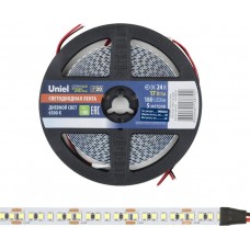 ULS-2835-180LED/m-10mm-IP20-DC24V-17W/m-5M-6500K Гибкая светодиодная лента на самоклеящейся основе. Катушка 5м. в герметичной упаковке. Дневной свет (6500K). ТМ Uniel