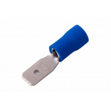 Клемма плоская изолированная штекер 2.8 мм 1.5-2.5 мм2 (РПи-п 2.5-(2.8)) синяя REXANT