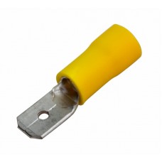 Клемма плоская изолированная штекер 6.3 мм 4-6 мм2 (РПи-п 6.0-(6.3)) желтая REXANT