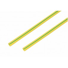 Термоусадочная трубка REXANT 8,0/4,0 мм, желто-зеленая, упаковка 50 шт. по 1 м