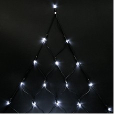 Гирлянда `Сеть` 2х2х1.5м, свечение с динамикой, черный ПВХ, 136 LED, 230 В, цвет: Белый