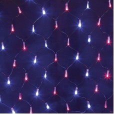 Гирлянда `Сеть` 2,5х2,5м, черный ПВХ, 432 LED Красные/Синие