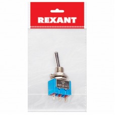 Тумблер 250V 3А (3c) ON-ON однополюсный Micro (MTS-102) REXANT Индивидуальная упаковка 1 шт