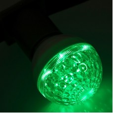Лампа шар e27 10 LED d50мм зеленая 24В (постоянное напряжение)