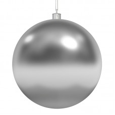 Елочная фигура `Шар`, 25 см, цвет серебряный