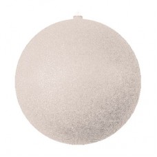 Елочная фигура `Шар с блестками`, 25 см, цвет серебряный
