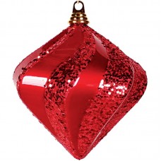 Елочная фигура `Алмаз`, 20 см, цвет красный