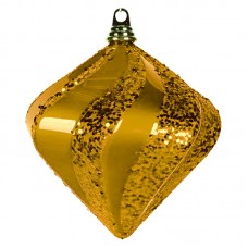 Елочная фигура `Алмаз`, 25 см, цвет золотой