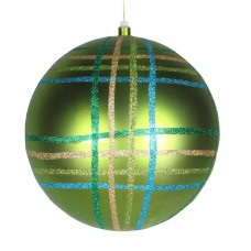 Елочная фигура `Шар в клетку` 30 см, цвет зеленый мульти