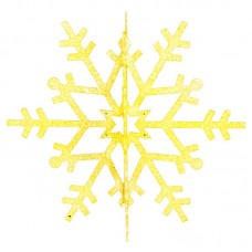 Елочная фигура `Снежинка резная 3D`, 31 см, цвет золотой