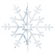 Елочная фигура `Снежинка резная 3D`, 31 см, цвет белый