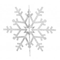 Елочная фигура `Снежинка резная 3D`, 46 см, цвет белый