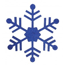 Елочная фигура `Снежинка классическая`, 66 см, цвет синий