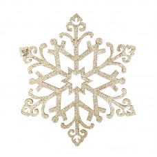 Елочная фигура `Снежинка `Снегурочка`, 81 см, цвет золотой