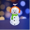 Акриловая светодиодная фигура `Снеговик в наушниках` 27х27х60 см,16 светодиодов, IP65, понижающий тр