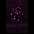 Дерево комнатное `Сакура`, коричневый цвет ствола и веток, высота 1.2 метра, 80 светодиодов розового