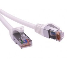 Патч-корд экранированный CAT5E F/UTP 4х2, LSZH, белый, 1.5м