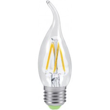 Лампа светодиодная LED-СВЕЧА НА ВЕТРУ-PREMIUM 5Вт 220В Е27 4000К 450Лм прозрачная ASD 