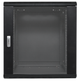 Шкаф настенный 19` TERACOM PRO 12U 600х600 мм дверь стеклянная с замком-ручкой чёрный