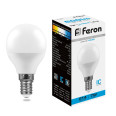 Лампа светодиодная Feron LB-95 Шарик E14 7W 175-265V 6400K